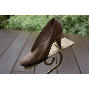 Vintage Women's Pancaldi For Sandilar Beige Pumps Made In Italy Leather 5 1/2B